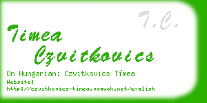 timea czvitkovics business card