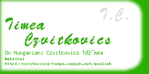 timea czvitkovics business card